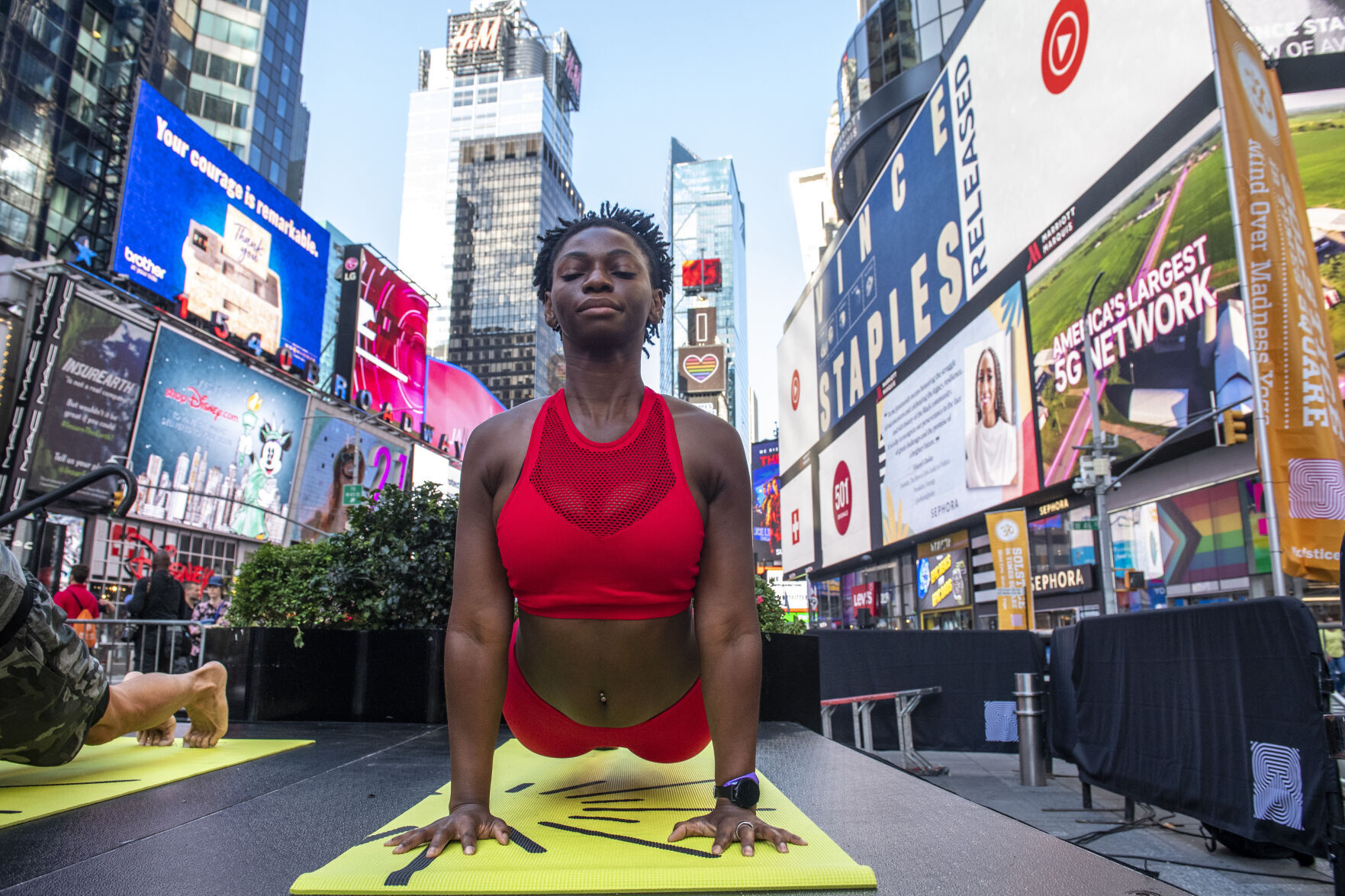 APTOPIX Solstice in Times Square